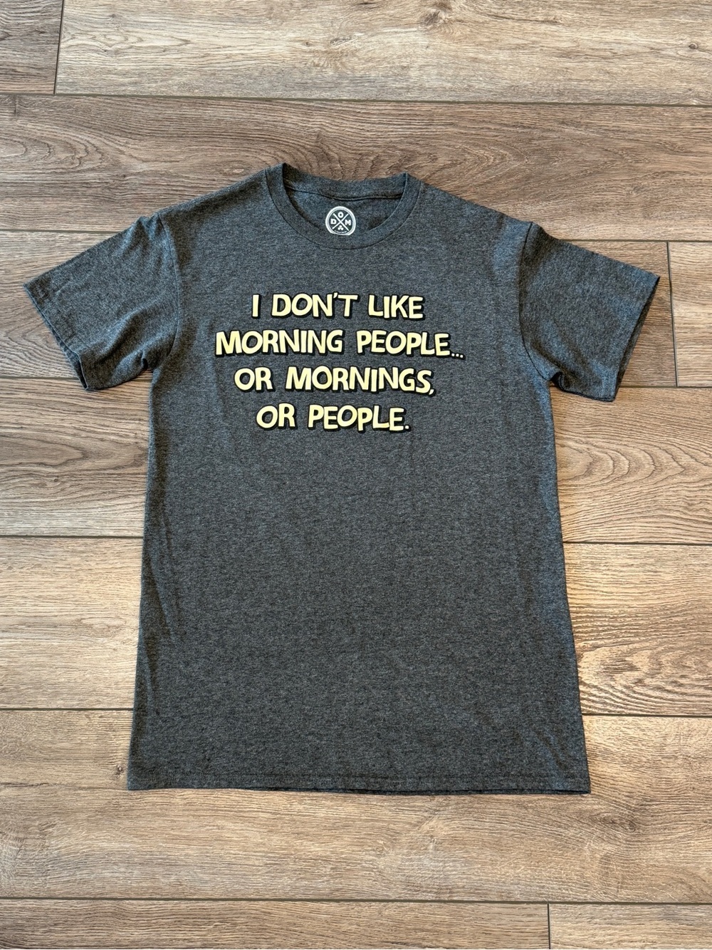 Unisex Graphic Tee - Dark Gray "I Don't Like Morning People.."